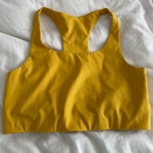 Girlfriend collective yellow Paloma sports bra